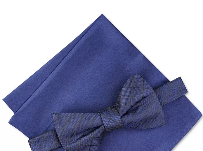 Alfani Men's Debrin Abstract Pre-Tied Bow Tie Blue Size Regular