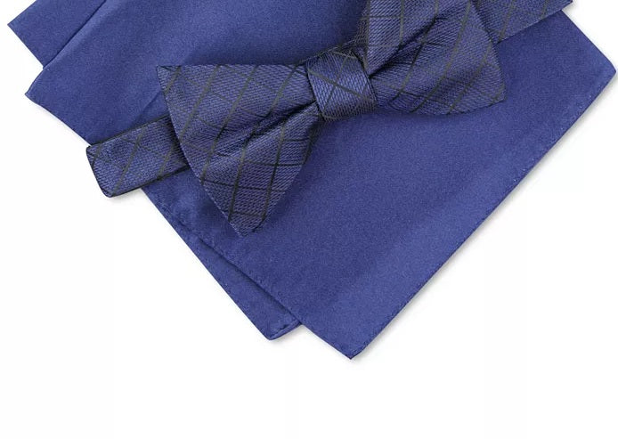 Alfani Men's Debrin Abstract Pre-Tied Bow Tie Blue Size Regular