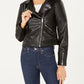 Bar III Women's Quilted Moto Jacket Black Size Medium