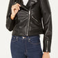 Bar III Women's Quilted Moto Jacket Black Size Medium