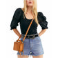 Free People Women's Something Special Top Black Size Medium