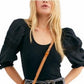 Free People Women's Something Special Top Black Size Medium