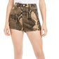 Guess Women's Snake Print Shorts Beige Size 27