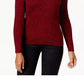 Karen Scott Women's Petite Cotton Ribbed Marled Sweater Brown Size Petite Small