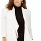 Anne Klein Women's Cascade Collar Topper Jacket Pearl White Size 4