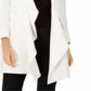 Anne Klein Women's Cascade Collar Topper Jacket Pearl White Size 4
