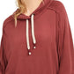 Free People Women's Drawstring Pullover Hoodie Brown Size XS