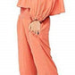 Free People Women's Long Sleeve Jewel Neck Top Orange Size X-Small