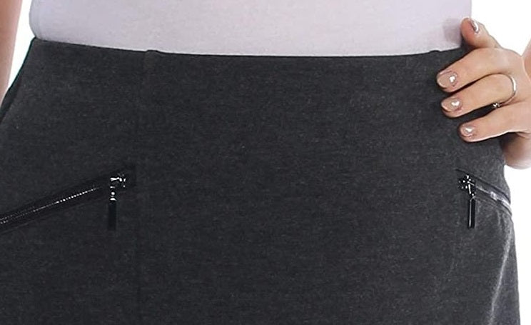 Alfani Women's Women's Elastic Waistband Pencil Skirt Grey Size Large