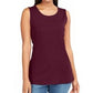 Karen Scott Women's Cotton Tank Top Dark Brown  Size Large