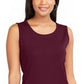 Karen Scott Women's Cotton Tank Top Dark Brown  Size Large