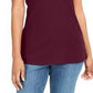 Karen Scott Women's Cotton Tank Top Dark Brown  Size Large