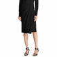 Ralph Lauren Women's Long Sleeve V Neck Midi Sheath Wear To Work Dress Black Size 10