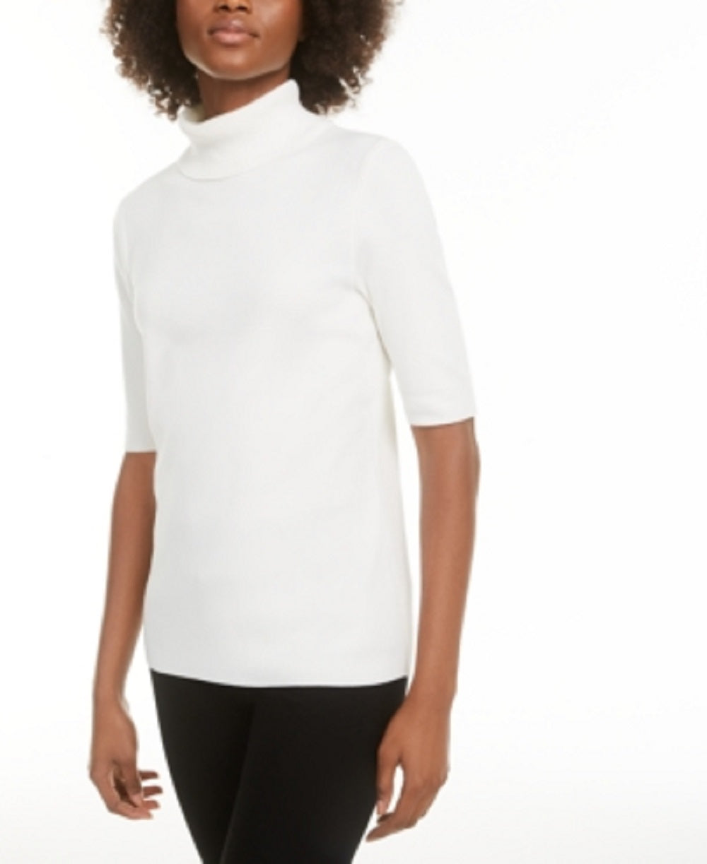 Alfani Women's Turtleneck Sweater White Size Petite Medium