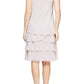 SL Fashions Women's 2 Pc Open Front Jacket & Tiered Fit & Flare Dress White Size 18