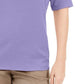Karen Scott Women's Button Detail V Neck Top Purple Size Medium