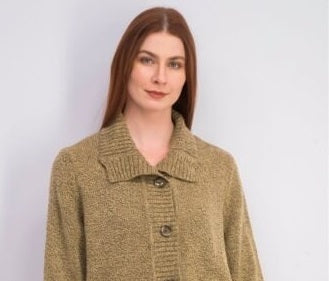 Karen Scott Women's Button Front Shawl Collar Cardigan Brown Size X-Small