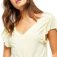 Free People Women's Effortless Shirt Yellow Size Small