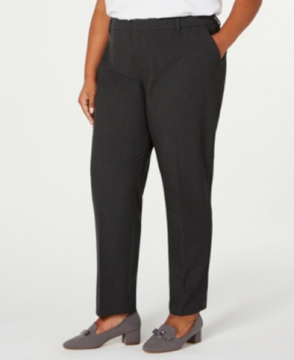 Charter Club Women's Plus Slim Leg Ankle Pants Grey Size 28W