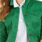 Charter Club Women's Denim Jacket Green Size Medium