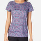 Ideology Women's Keyhole-Back Space-Dyed Top Pink/Green Size X-Small