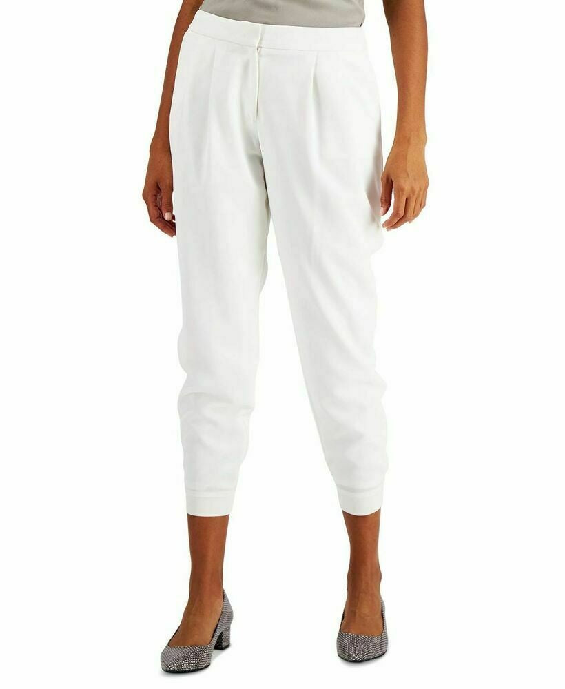 Alfani Women's Jogger Ankle Pants Soft White Size 6