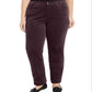 Charter Club Women's Plus Tummy Control Super Strech Straight Leg Pants Red Size 14W