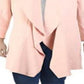 Anne Klein Women's Drapey Open Front Jacket Pink Size 16