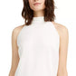 Alfani Women's High-Neck Tunic Blouse Cream Size Medium