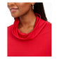 Karen Scott Women's Heather Long Sleeve Turtle Neck Blouse Top Red Size PM