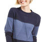 Karen Scott Women's Grace Colorblocked Sweater Red/ Black Size X-Small