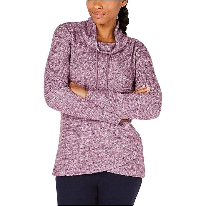 Ideology Women's Cowl Neck Tulip Hem Top Pink Size Large