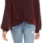Karen Kane Women's Front Twist Top Red Size Small