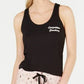 Jenni Women's Graphic Print Sleep Tank Top with Keyhole Black Size Large
