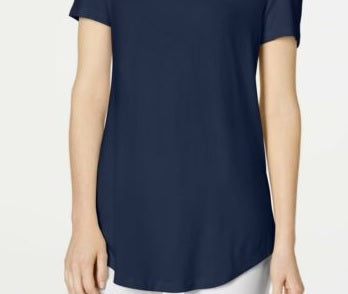 JM Collection Women's Cold Shoulder Top Blue Size X-Large