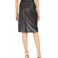 Bar III Women's Faux Leather Skirt Black Size 2
