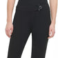 Calvin Klein Women's Button Front Straight Leg Pants Black Size 4