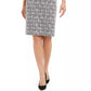 Kasper Women's Metallic Jacquard Skirt Charcoal Size 2 Petite