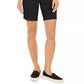 Style & Co Women's Raw Edge Bermuda Shorts Black Size 8