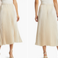 CeCe Women's Pleated Midi Skirt Bone Size 0