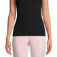 Anne Klein Women's Mandarin Collar Top Black Size X-Large