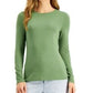 Style & Co Women's Long-Sleeve T-Shirt Green Size Small