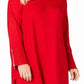 Alfani Women's Ottoman Knit Tunic Sweater Wine Size X-Large