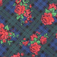 Bar III Men's Plaid Floral Pocket Square Blue Size Regular