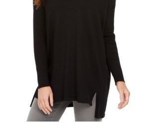 Style & Co Women's V Neck Tunic Black Size PS