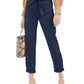 INC International Concepts Women's Tie Waist Utility Pants Indigo Sea Size 6
