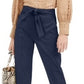 INC International Concepts Women's Tie Waist Utility Pants Indigo Sea Size 6