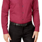 Alfani Men's Dress Shirt Long Sleeves Button Down Shirt Wine Size 14.5X32-33