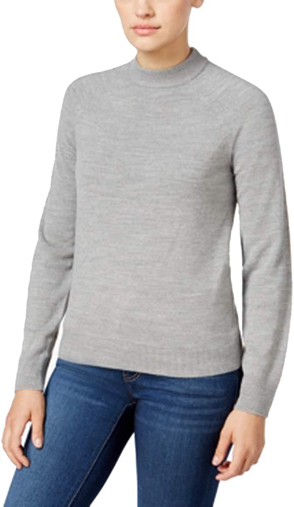 Karen Scott Women's Mock Neck Sweater Grey Size PL