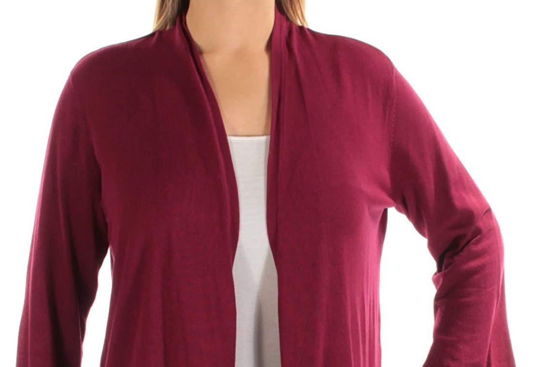 Alfani Women's Novelty Stitch Cardigan Dark Fudge Size X-Large